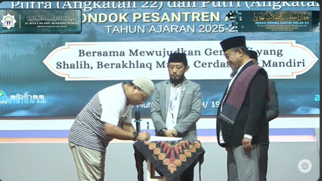 Serah Terima Santri Baru Al Binaa